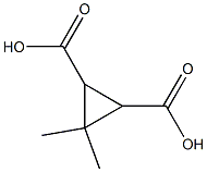 3,3-dimethylcyclopropane-1,2-dicarboxylic acid Structure