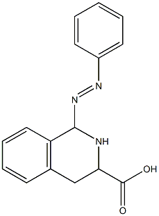 phenylazo-1,2,3,4-tetrahydro-3-isoquinolinecarboxylic acid 구조식 이미지