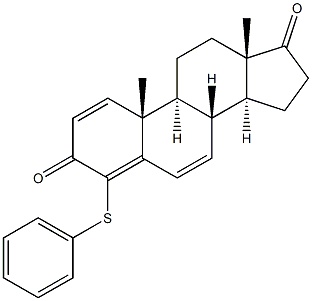 4-phenylthio-1,4,6-androstatriene-3,17-dione Structure