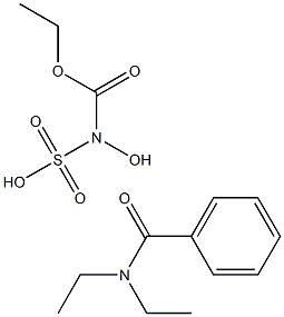 N-(ethoxycarbonyl)-O-(diethylcarbamoyl)benzenesulfohydroxamic acid 구조식 이미지