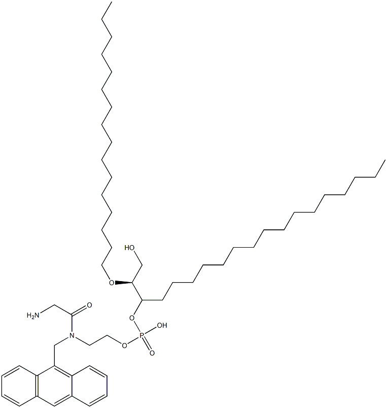 N-aminoacetyl-N-(9-anthracenylmethyl)-1,2-dihexadecyl-sn-glycero-3-phosphoethanolamine 구조식 이미지