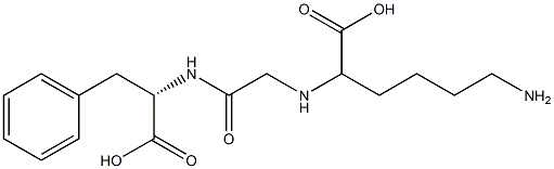 N-(1-carboxy-5-aminopentyl)glycylphenylalanine 구조식 이미지