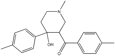 4-hydroxy-1-methyl-4-(4-methylphenyl)-3-piperidyl 4-methylphenyl ketone Structure