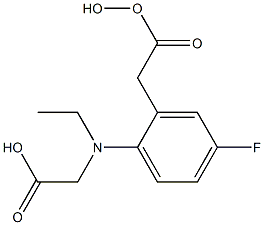 N-ethyl-2-hydroxy-4-fluoroaniline-N,O-diacetic acid Structure