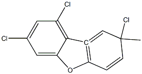 8-methyl-1,3,8-trichlorodibenzofuran 구조식 이미지