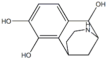 7,8-dihydroxy-1,2,3,4,5,6-hexahydro-2,6-methano-3-benzazocin-1-ol 구조식 이미지