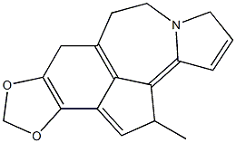 1-methyl-3,4,5,6,9,10-hexahydro-7H-cyclopenta(j,k)-1,3-dioxolo(4,5-h)pyrrolo(2,1-b)(3)benzazepine 구조식 이미지