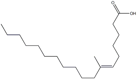 7-methyl-6-octadecenoic acid 구조식 이미지