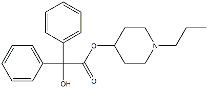 N-propyl-4-piperidyl benzilate 구조식 이미지