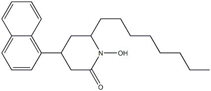 1-hydroxy-4-(1-naphthyl)-6-octylpiperidine-2-one 구조식 이미지