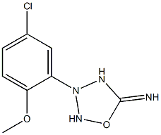 3-(2-methoxy-5-chlorophenyl)oxatriazol-5-imine Structure