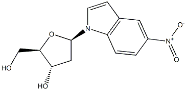 1-(2-deoxy-beta-D-ribofuranosyl)-5-nitroindole 구조식 이미지