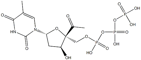 4'-acetylthymidine 5'-triphosphate Structure