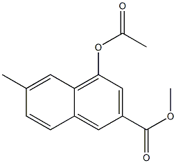 METHYL7-METHYL-1-ACETOXY-3-NAPHTHOATE Structure