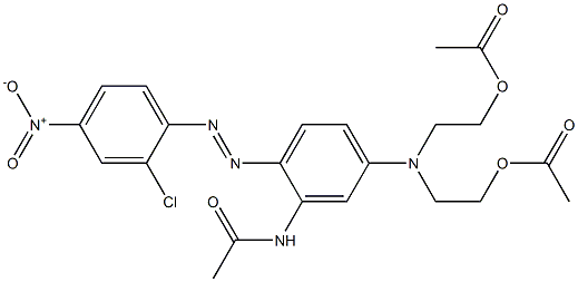 5'-BIS(2-ACETOXYETHYL)AMINO-2'-(2-CHLORO-4-NITROPHENYLAZO)-ACETANILIDE Structure