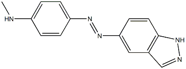 5-(PARA-METHYLAMINOPHENYLAZO)INDAZOLE 구조식 이미지