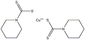 COPPER(II)PENTAMETHYLENEDITHIOCARBAMATE 구조식 이미지