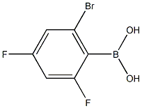 2,4-Difluoro-6-bromophenylboronicacid Structure