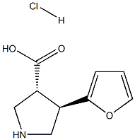 (+-)-trans-4-(2-furanyl)-pyrrolidine-3-carboxylic acid hydrochloride 구조식 이미지