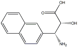 (2R,3R)-3-Amino-2-hydroxy-3-napthalen-2-yl-propanoic acid 구조식 이미지