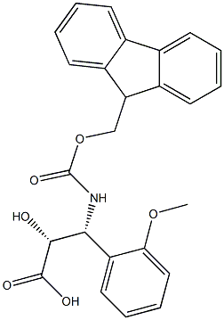 N-Fmoc-(2R,3R)-3-Amino-2-hydroxy-3-(2-methoxy-phenyl)-propanoic acid Structure