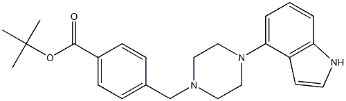 4-[4-(1H-Indol-4-yl)-piperazin-1-ylmethyl]-benzoic acid tert-butyl ester 구조식 이미지