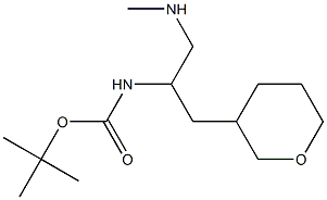 [1-Methylaminomethyl-2-(tetrahydro-pyran-3-yl)-ethyl]-carbamic acid tert-butyl ester 구조식 이미지