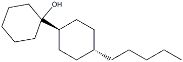 Trans-4-pentylcyclohexylcyclohexanol 구조식 이미지