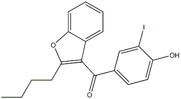 2-butyl-3-(3-iodo-4-hydroxybenzoyl)-benzofuran Structure