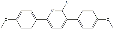 2-Chloro-3,6-bis(4-methoxyphenyl)thiopyranylium 구조식 이미지