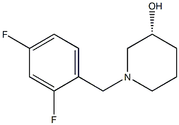 (3R)-1-(2,4-difluorobenzyl)piperidin-3-ol Structure