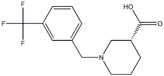 (3R)-1-[3-(trifluoromethyl)benzyl]piperidine-3-carboxylic acid 구조식 이미지