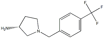 (3R)-1-[4-(trifluoromethyl)benzyl]pyrrolidin-3-amine Structure