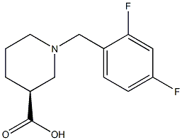 (3S)-1-(2,4-difluorobenzyl)piperidine-3-carboxylic acid 구조식 이미지