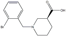 (3S)-1-(2-bromobenzyl)piperidine-3-carboxylic acid Structure
