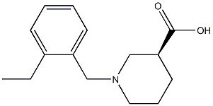 (3S)-1-(2-ethylbenzyl)piperidine-3-carboxylic acid 구조식 이미지