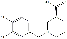 (3S)-1-(3,4-dichlorobenzyl)piperidine-3-carboxylic acid Structure