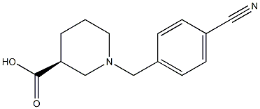 (3S)-1-(4-cyanobenzyl)piperidine-3-carboxylic acid Structure