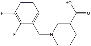 1-(2,3-difluorobenzyl)piperidine-3-carboxylic acid 구조식 이미지