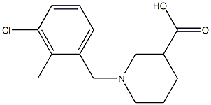 1-(3-chloro-2-methylbenzyl)piperidine-3-carboxylic acid 구조식 이미지