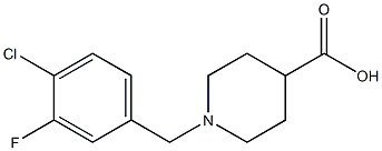 1-(4-chloro-3-fluorobenzyl)piperidine-4-carboxylic acid Structure