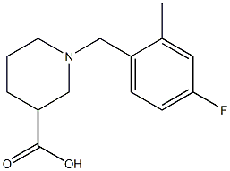 1-(4-fluoro-2-methylbenzyl)piperidine-3-carboxylic acid 구조식 이미지