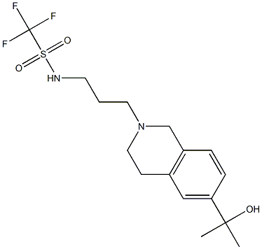 1,1,1-trifluoro-N-{3-[6-(1-hydroxy-1-methylethyl)-3,4-dihydroisoquinolin-2(1H)-yl]propyl}methanesulfonamide Structure