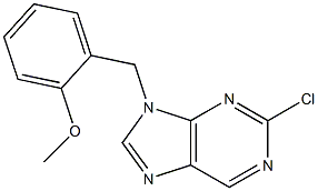 2-chloro-9-(2-methoxybenzyl)-9H-purine 구조식 이미지