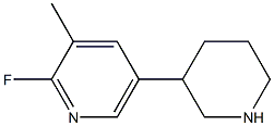 2-fluoro-3-methyl-5-piperidin-3-ylpyridine 구조식 이미지