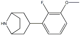 3-(2-fluoro-3-methoxyphenyl)-8-azabicyclo[3.2.1]octane 구조식 이미지