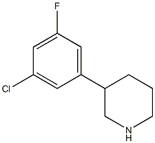 3-(3-chloro-5-fluorophenyl)piperidine Structure