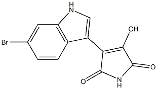 3-(6-bromo-1H-indol-3-yl)-4-hydroxy-1H-pyrrole-2,5-dione 구조식 이미지