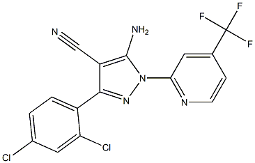 5-amino-3-(2,4-dichlorophenyl)-1-[4-(trifluoromethyl)pyridin-2-yl]-1H-pyrazole-4-carbonitrile 구조식 이미지