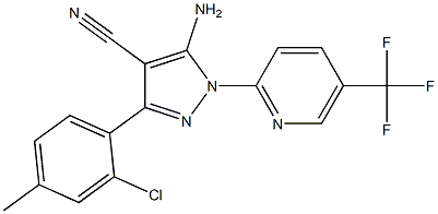 5-amino-3-(2-chloro-4-methylphenyl)-1-[5-(trifluoromethyl)pyridin-2-yl]-1H-pyrazole-4-carbonitrile Structure